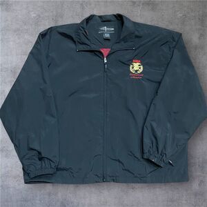 Page & Tuttle Vintage NRA Member's Full Zip Black Nylon Windbreaker Men's 2XL
